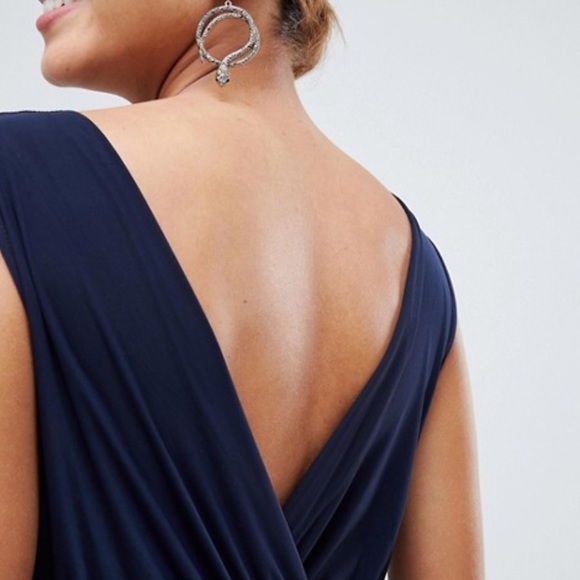 Boohoo Navy pleated jumpsuit - Picture 3 of 5